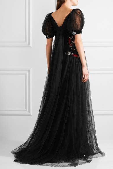 gucci embelished tulle dress|net a porter Gucci dresses.